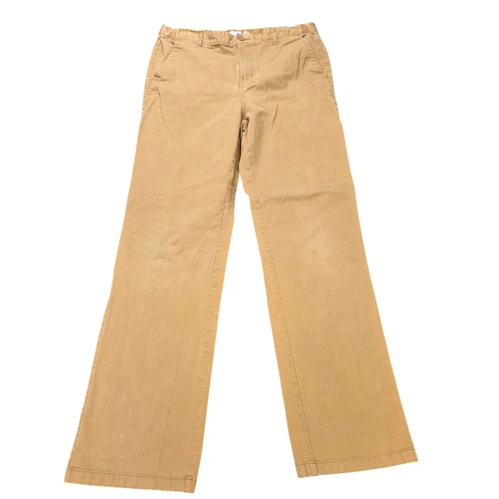 Old Navy Straight Khaki Pants‎ Built-In Flex Boy's Size 18 Husky Tan Chino